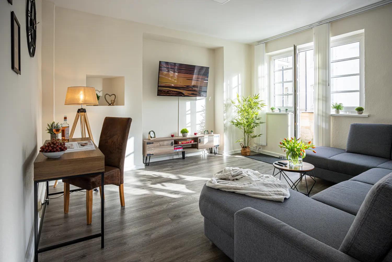 Krafft-Holiday Vermietung Ferienwohnung Rostock Wohnzimmer