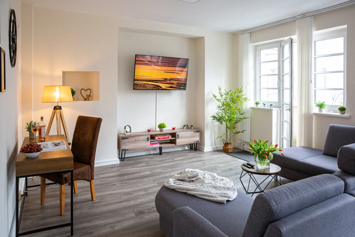 Krafft-Holiday Vermietung Ferienwohnung Rostock Wohnzimmer