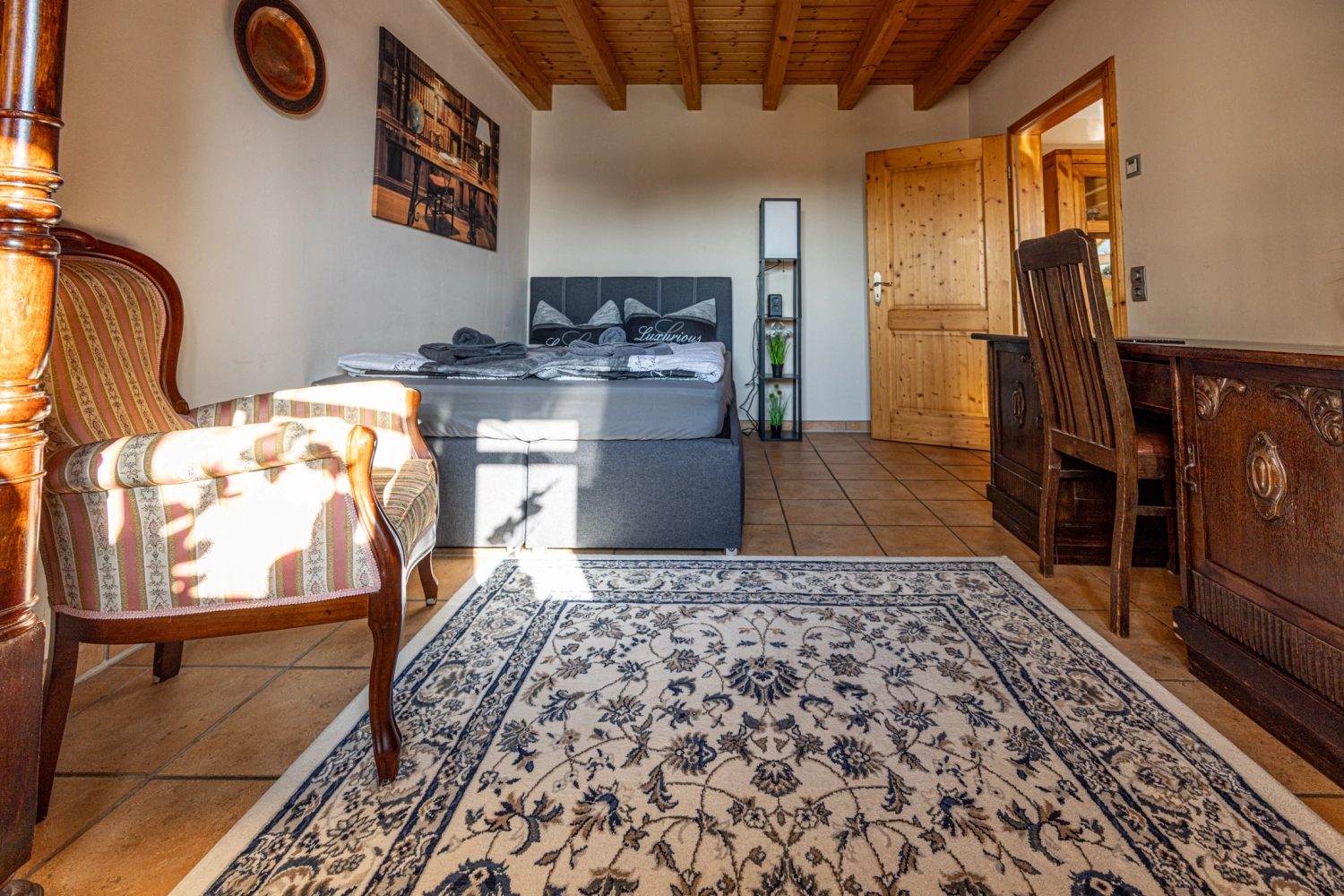 Ferienhaus mit Sauna in Krakow am See, Krafft-Holiday Vermietung Ferienwohnung Rostock Schlafzimmer