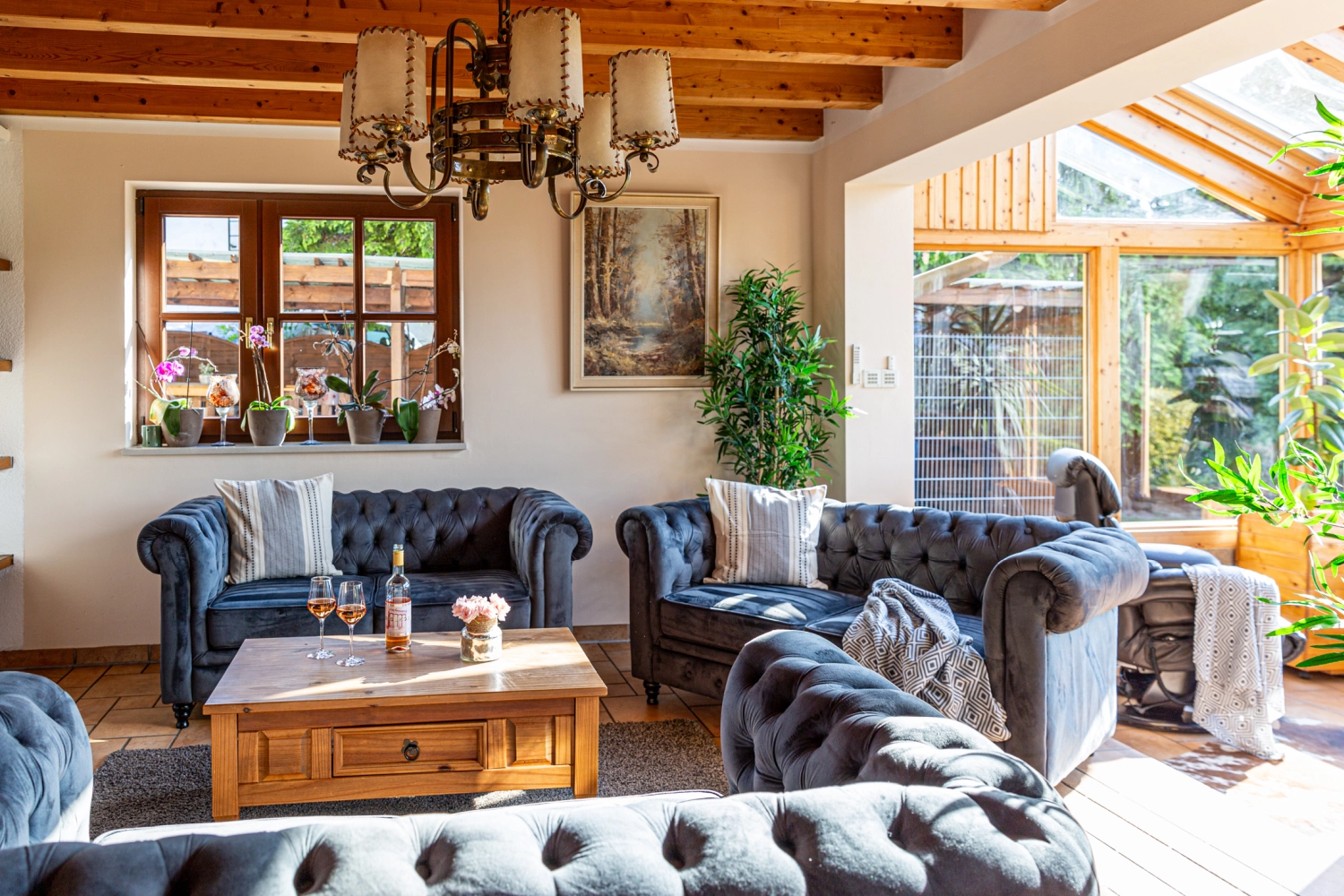 Ferienhaus mit Sauna in Krakow am See, Ferienhaus mit Sauna in Krakow am See, Krafft-Holiday Vermietung Ferienwohnung Rostock Zimmer